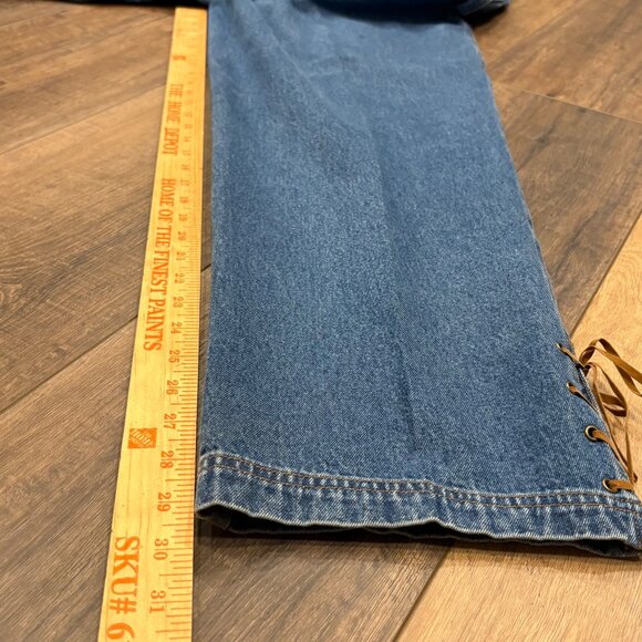 Stonebridge Womens Vintage Lace Up Hem High-Waisted Denim Jeans Size 12 - Picture 8 of 8